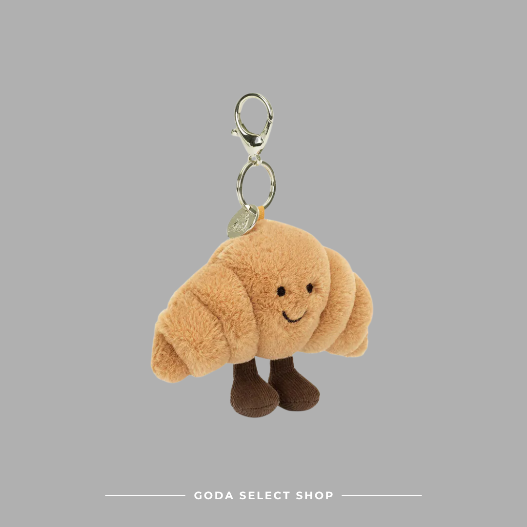 Jellycat Amuseables Croissant Bag Charm 有趣的可頌 鑰匙圈