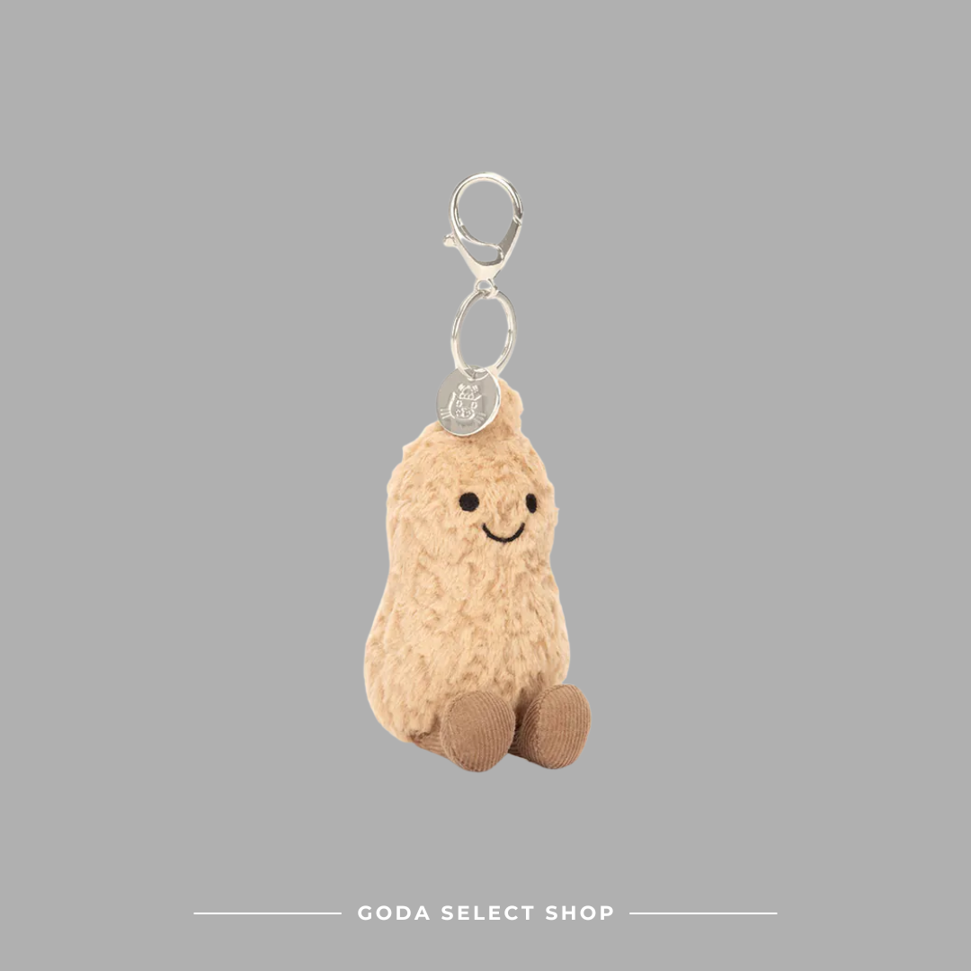 Jellycat Amuseables Peanut Bag Charm 有趣的花生 鑰匙圈