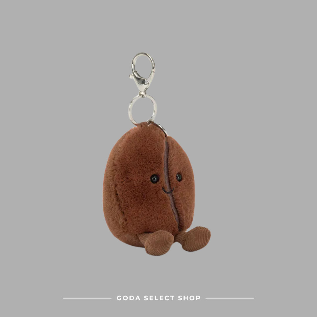 Jellycat Amuseables Coffee Bean Bag Charm 有趣的咖啡豆 鑰匙圈