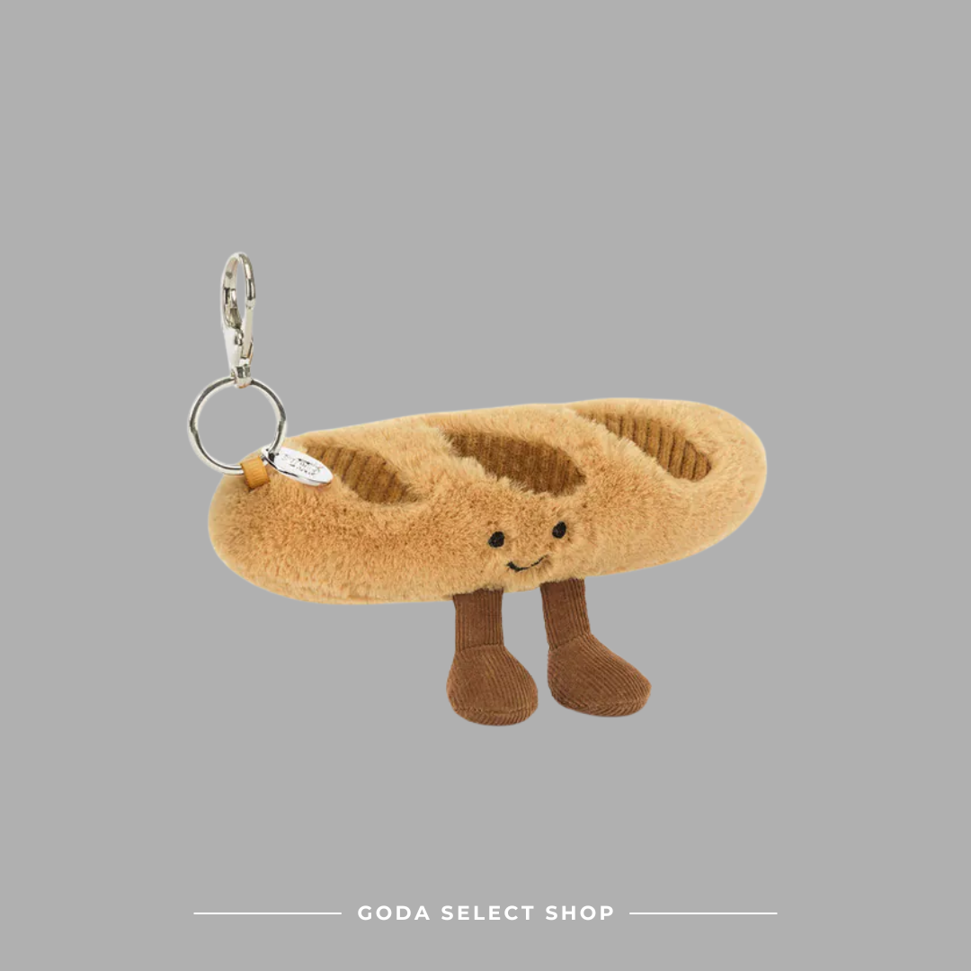Jellycat Amuseables Baguette Bag Charm 有趣的法國麵包 鑰匙圈