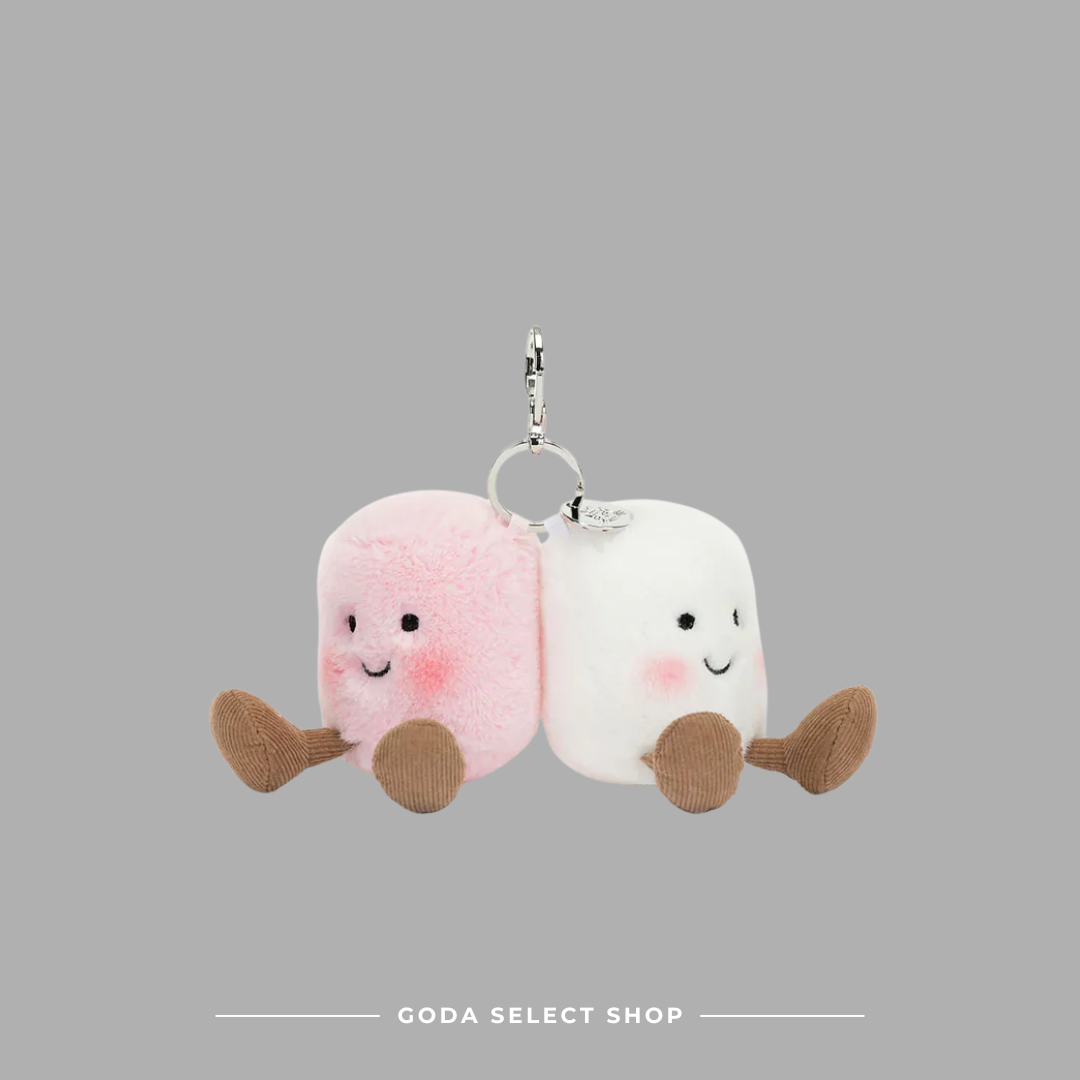Jellycat Amuseables Pair of Marshmallows Bag Charm 有趣的棉花糖 鑰匙圈