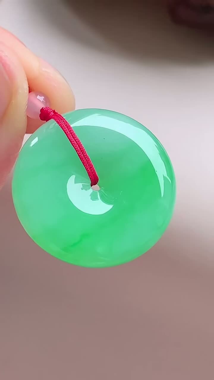 9205745 翡翠冰陽綠平安扣 (24mm直徑)