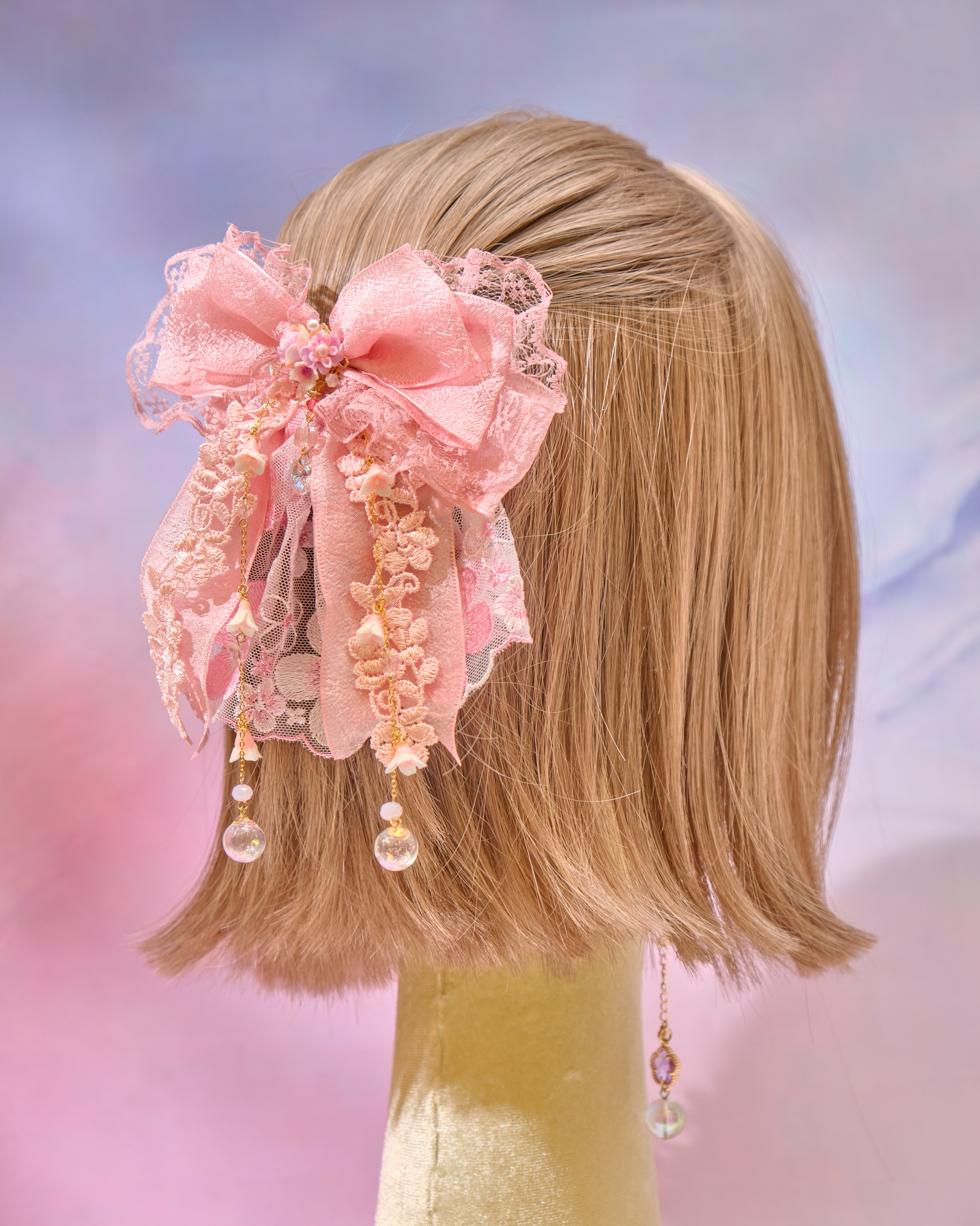 12768 Ruffled Skirt Knotting Ribbon Clip