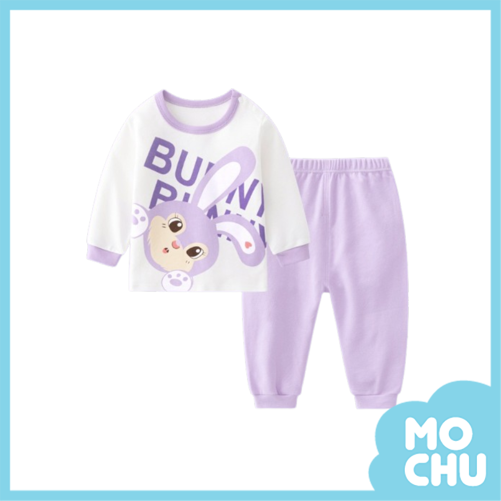 英文兔長袖家居服套裝