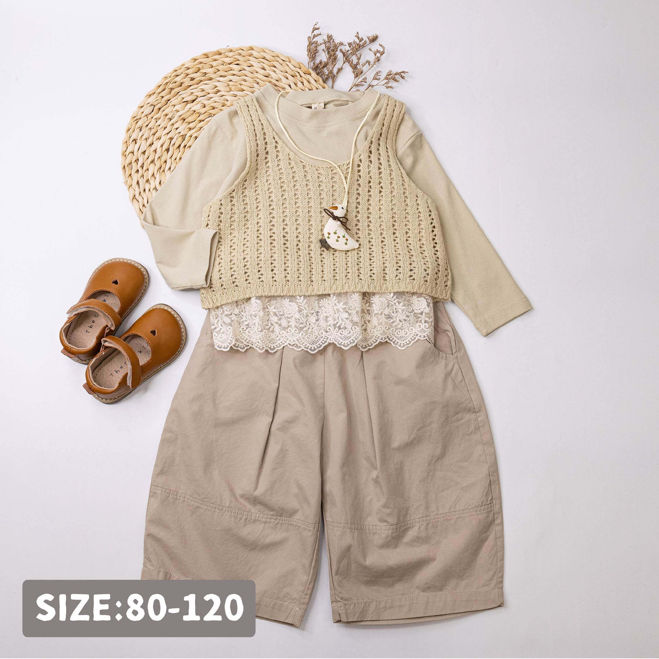 【H55422】質感蕾絲繡花三件式套裝(附小鴨配件)