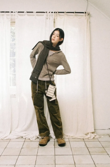 【代購】AEAE STRIPE MITTEN GLOVES 條紋連指保暖手套 手套 保暖 可斜背 條紋 綁帶