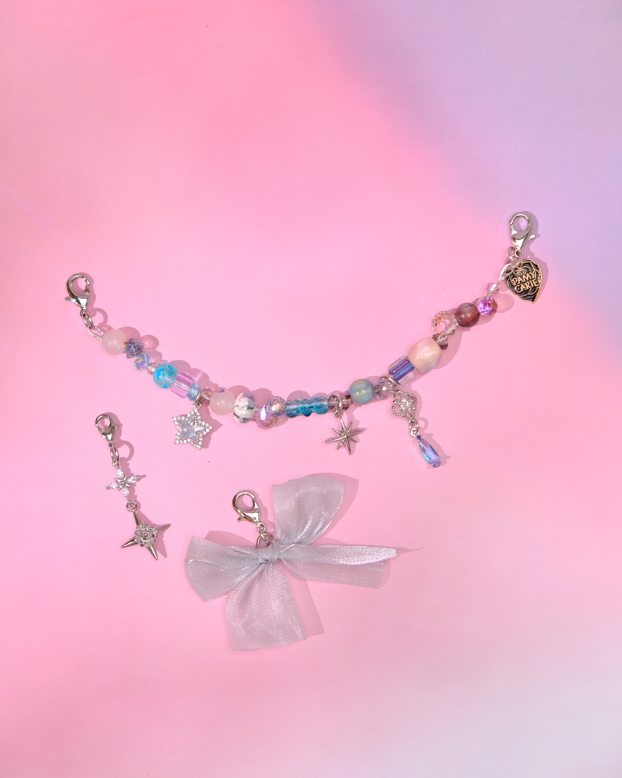 12815 Harajuku Style Beaded Chunky Shoe Pendant (Set of 3)