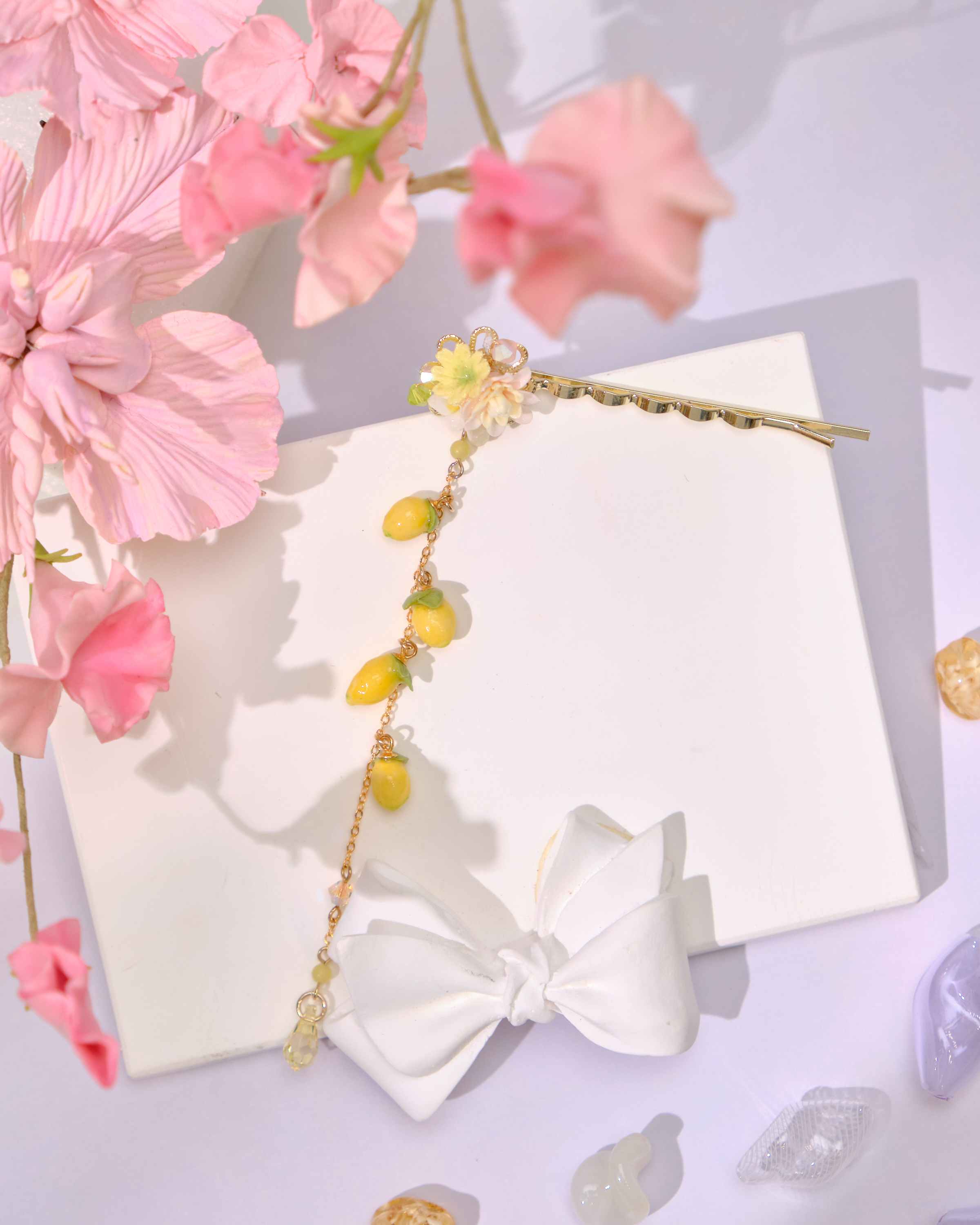 12805 Pastel Bouquet Bobby Pin with Dangle