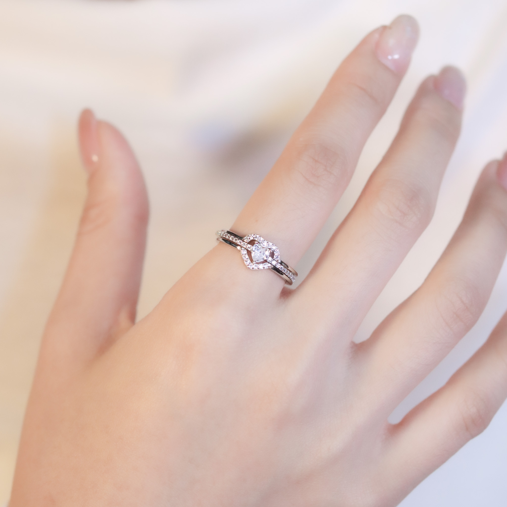 | 925純銀・白金 | 永遠愛你戒指（多種戴法）  | RI0970 |