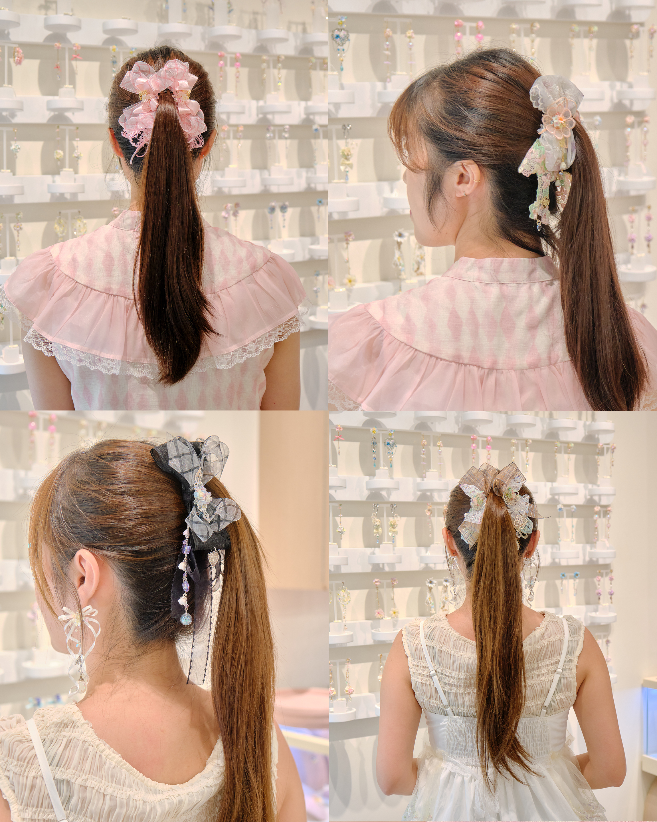 12794 Butterfly Style Ribbon Banana Clip