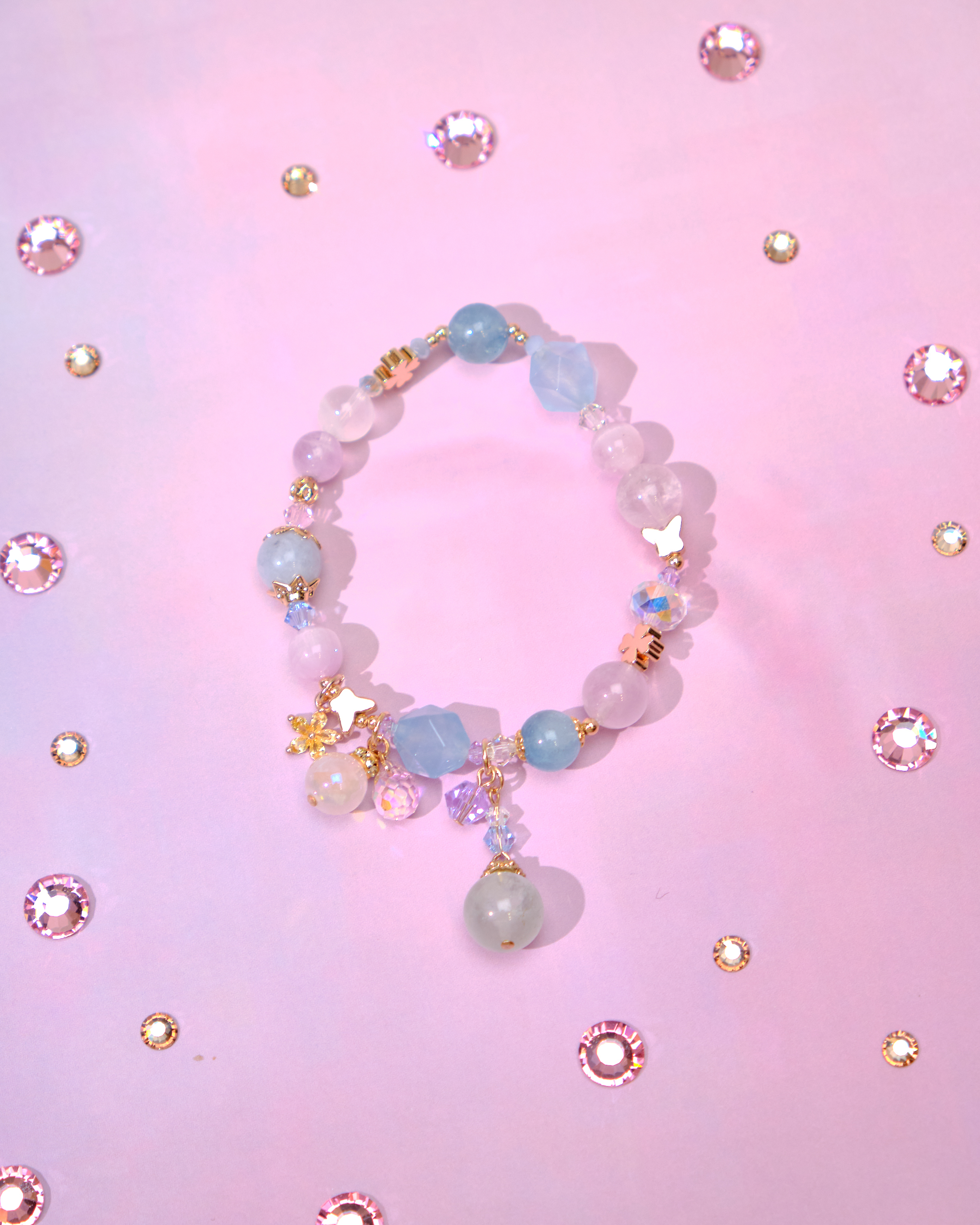 12783 糖果調色盤天然水晶手鏈