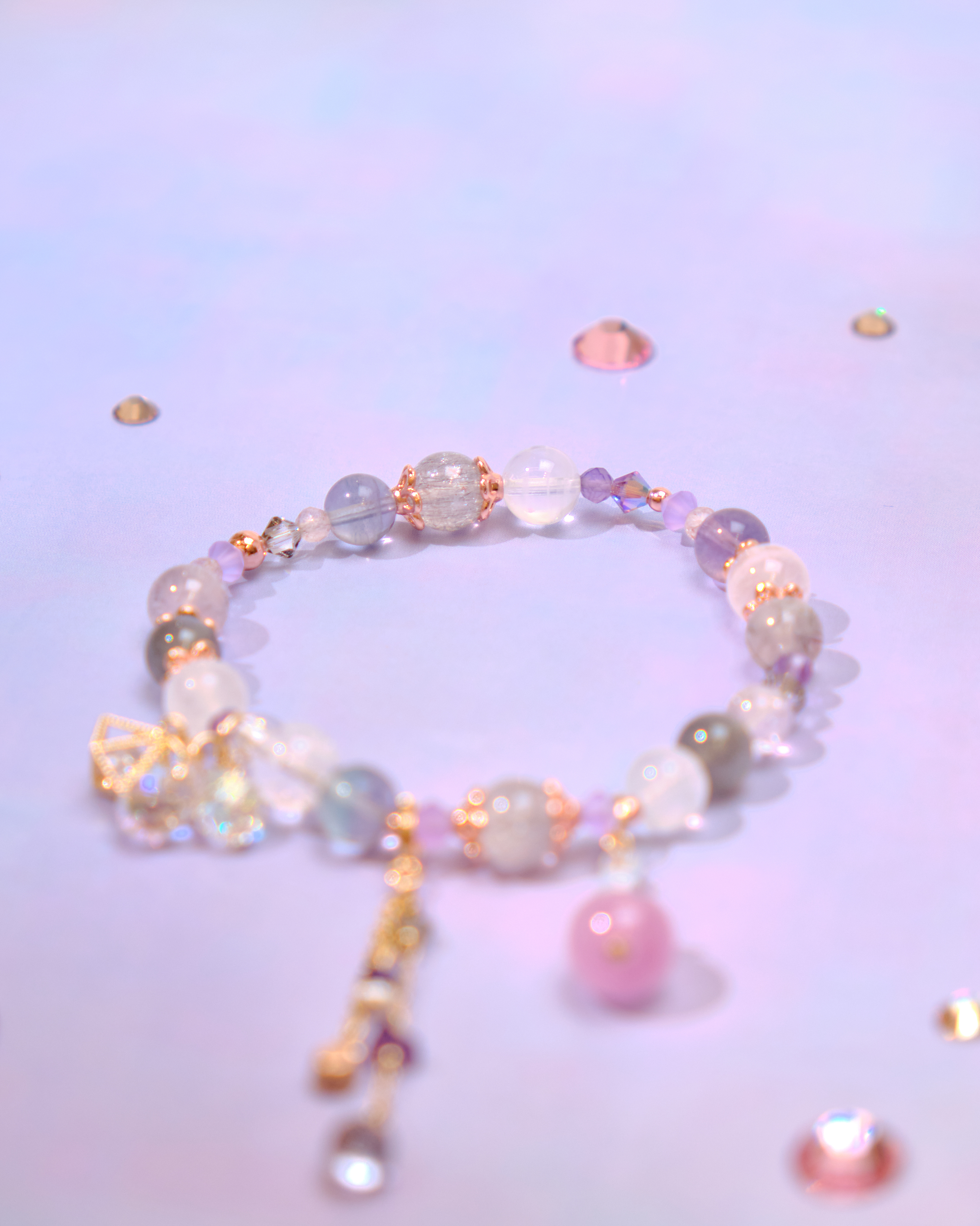 12781 糖果調色盤天然水晶手鏈