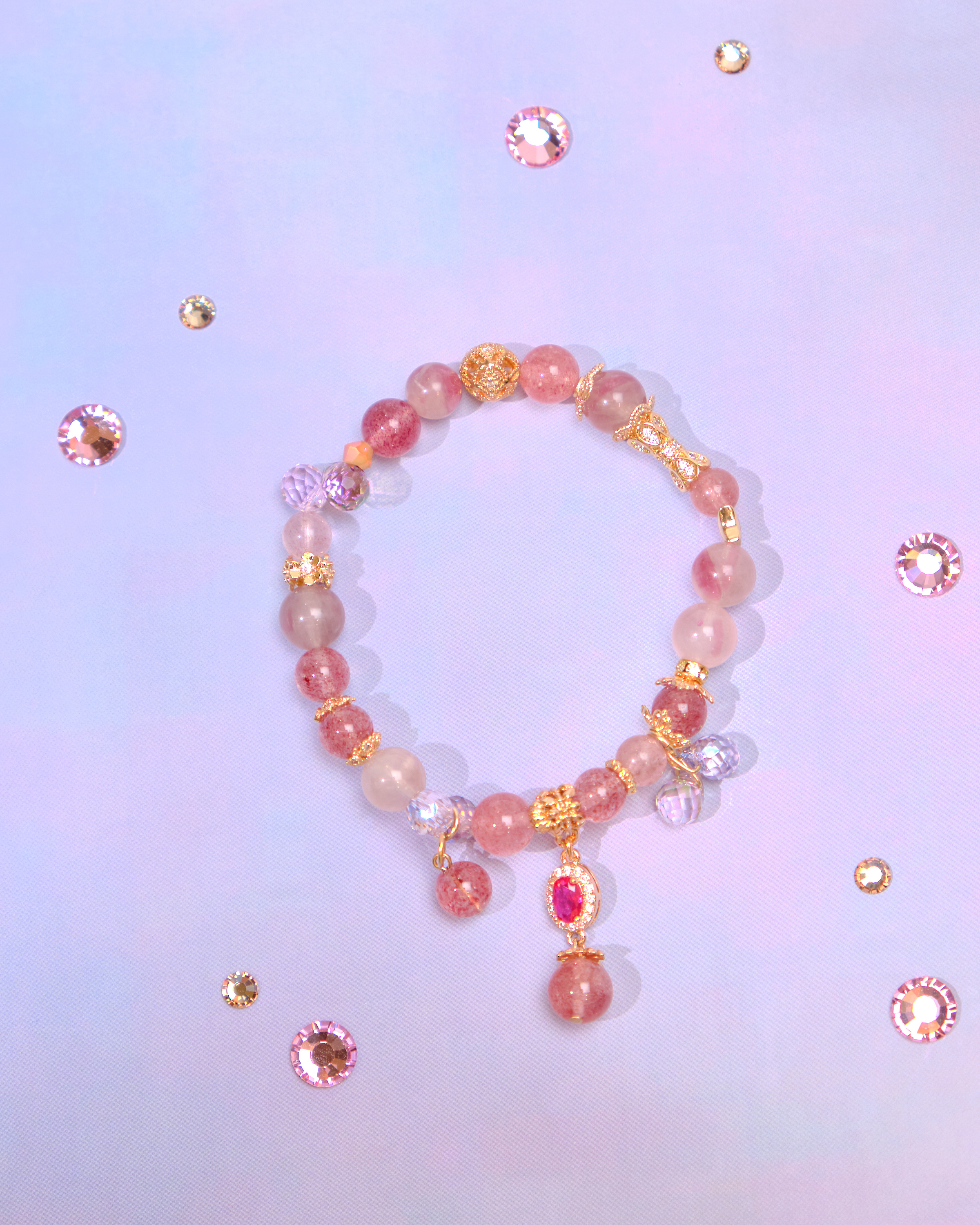 12778 糖果調色盤天然水晶手鏈