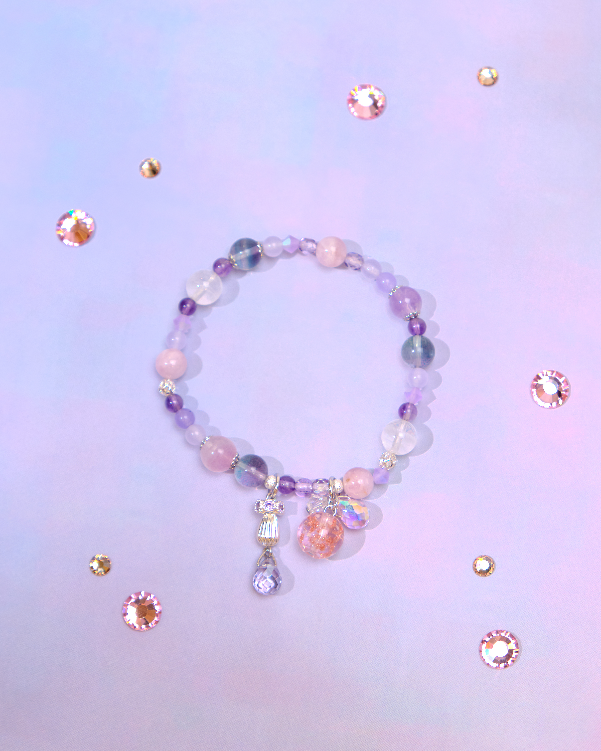 12777 糖果調色盤天然水晶手鏈