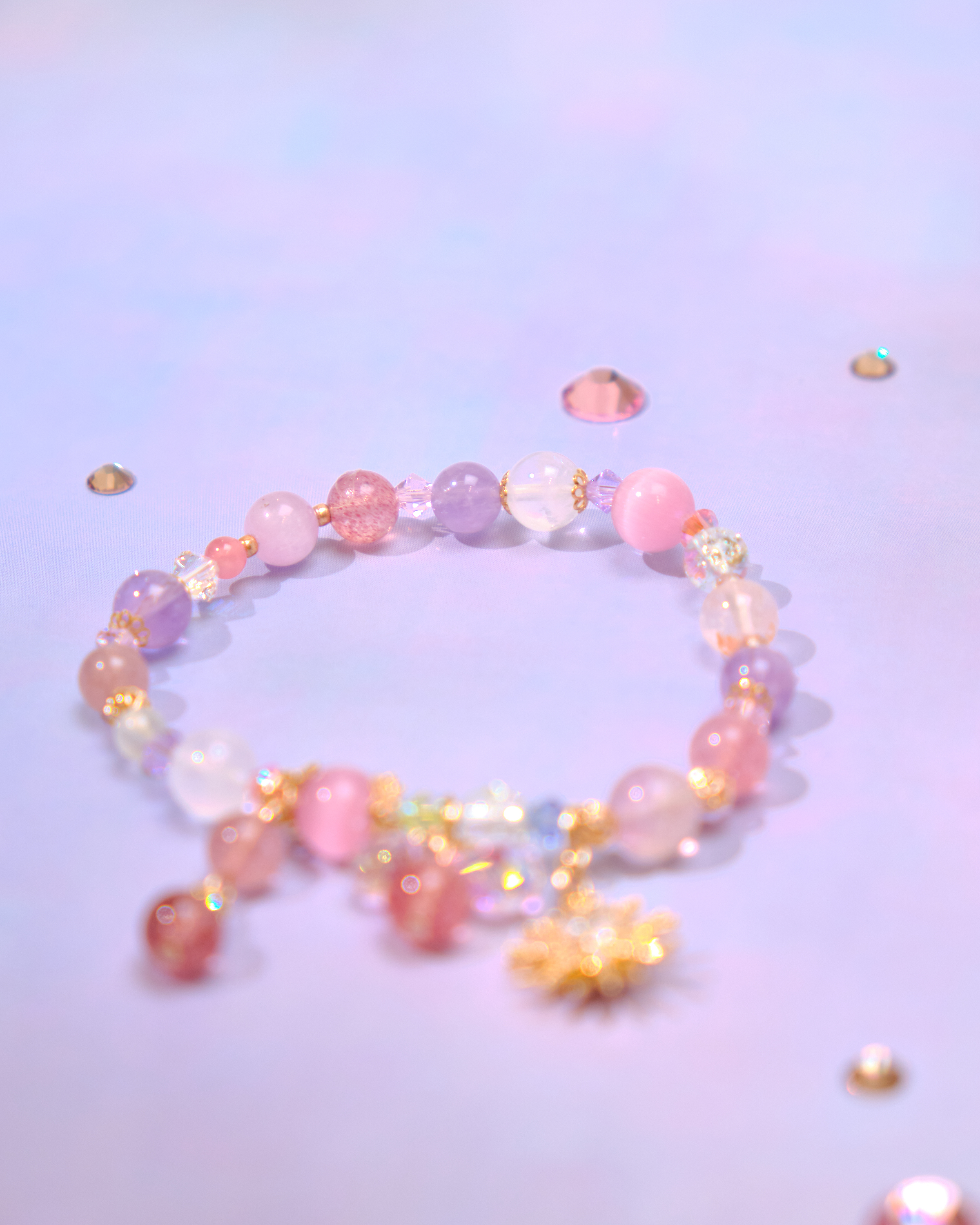 12775 糖果調色盤天然水晶手鏈