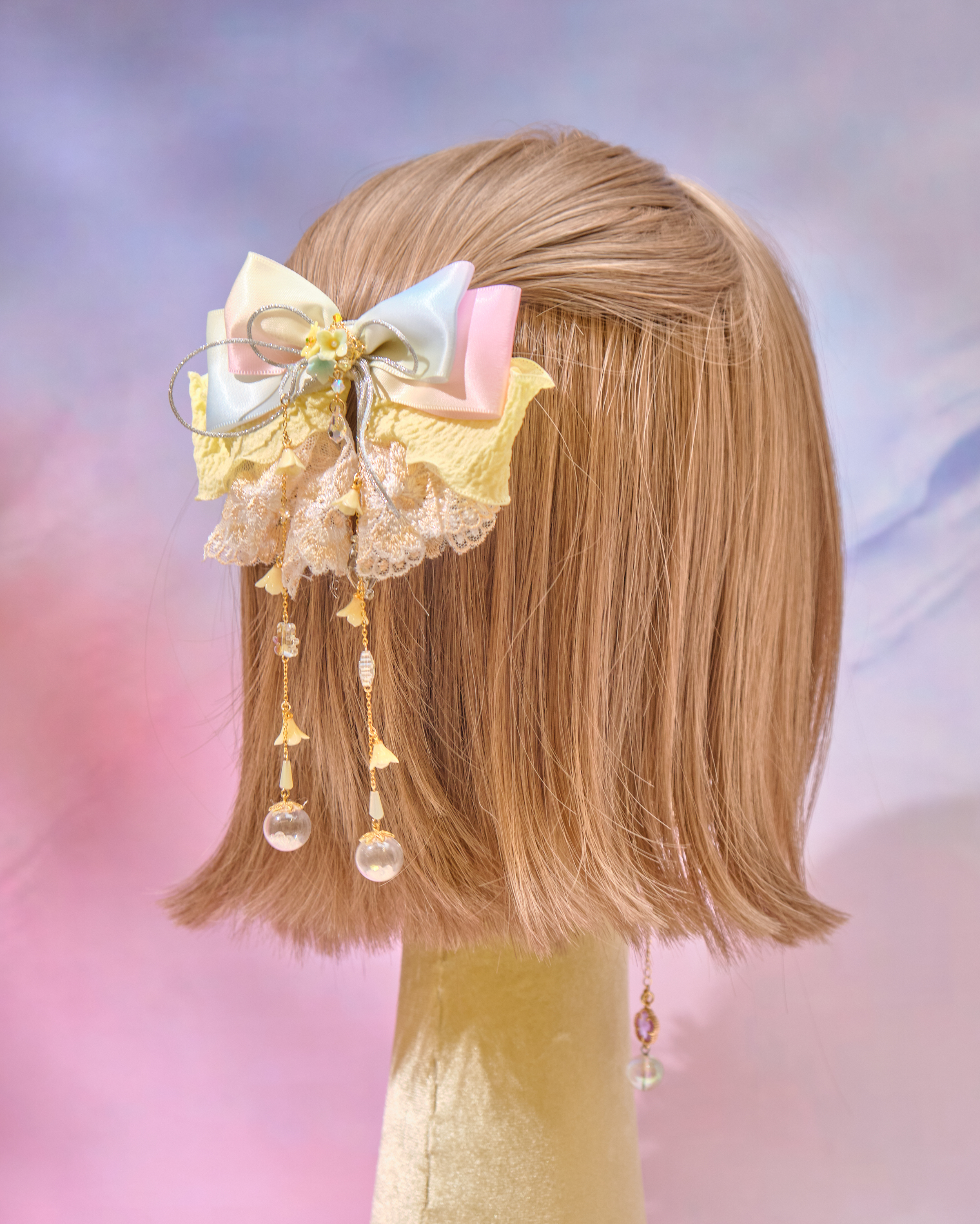 12769 荷葉裙絲帶髮夾