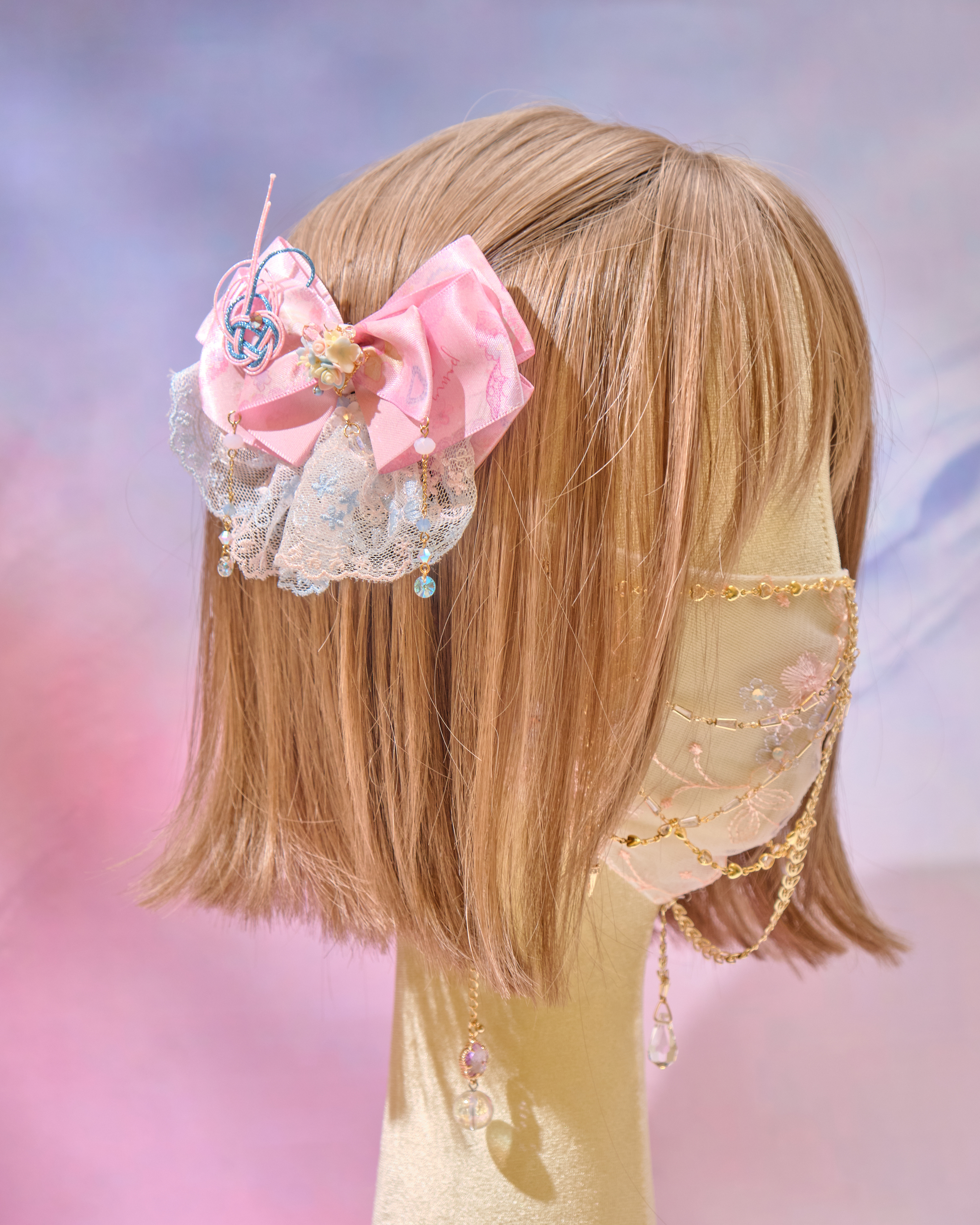 12772 荷葉裙絲帶髮夾（一對）