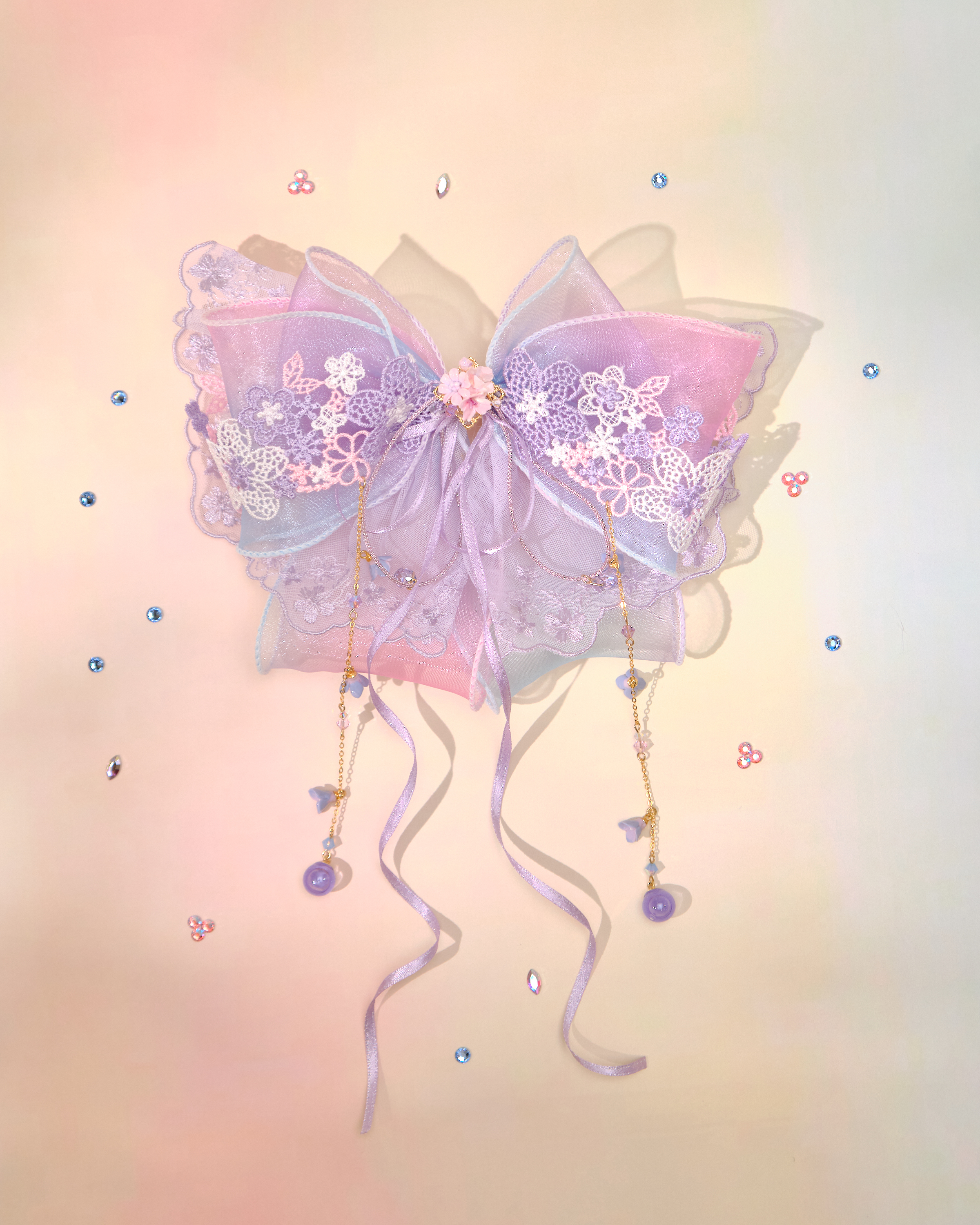 12771 荷葉裙絲帶髮夾