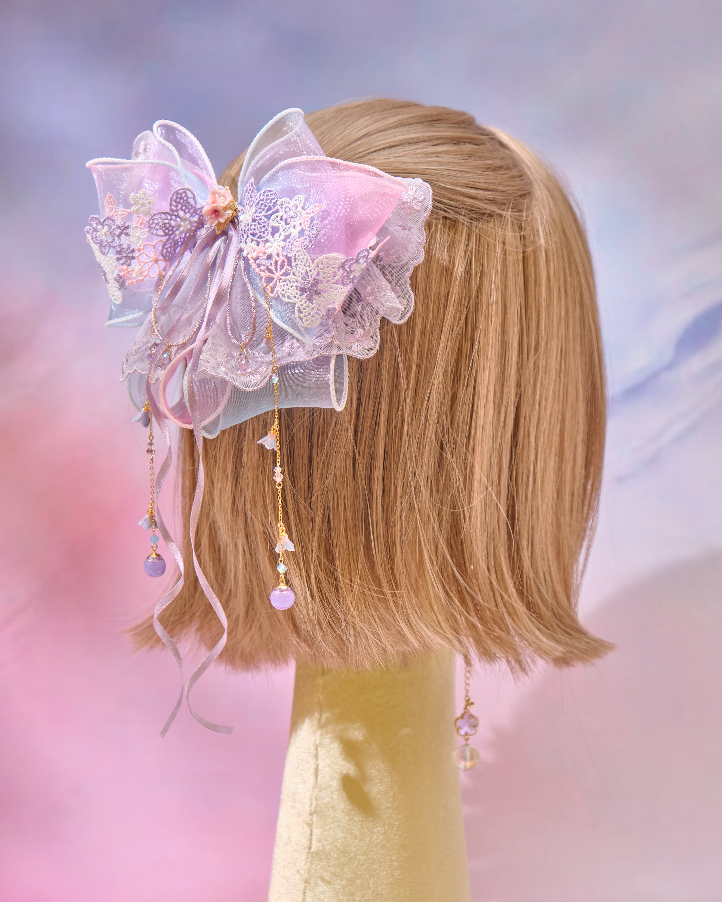 12771 荷葉裙絲帶髮夾