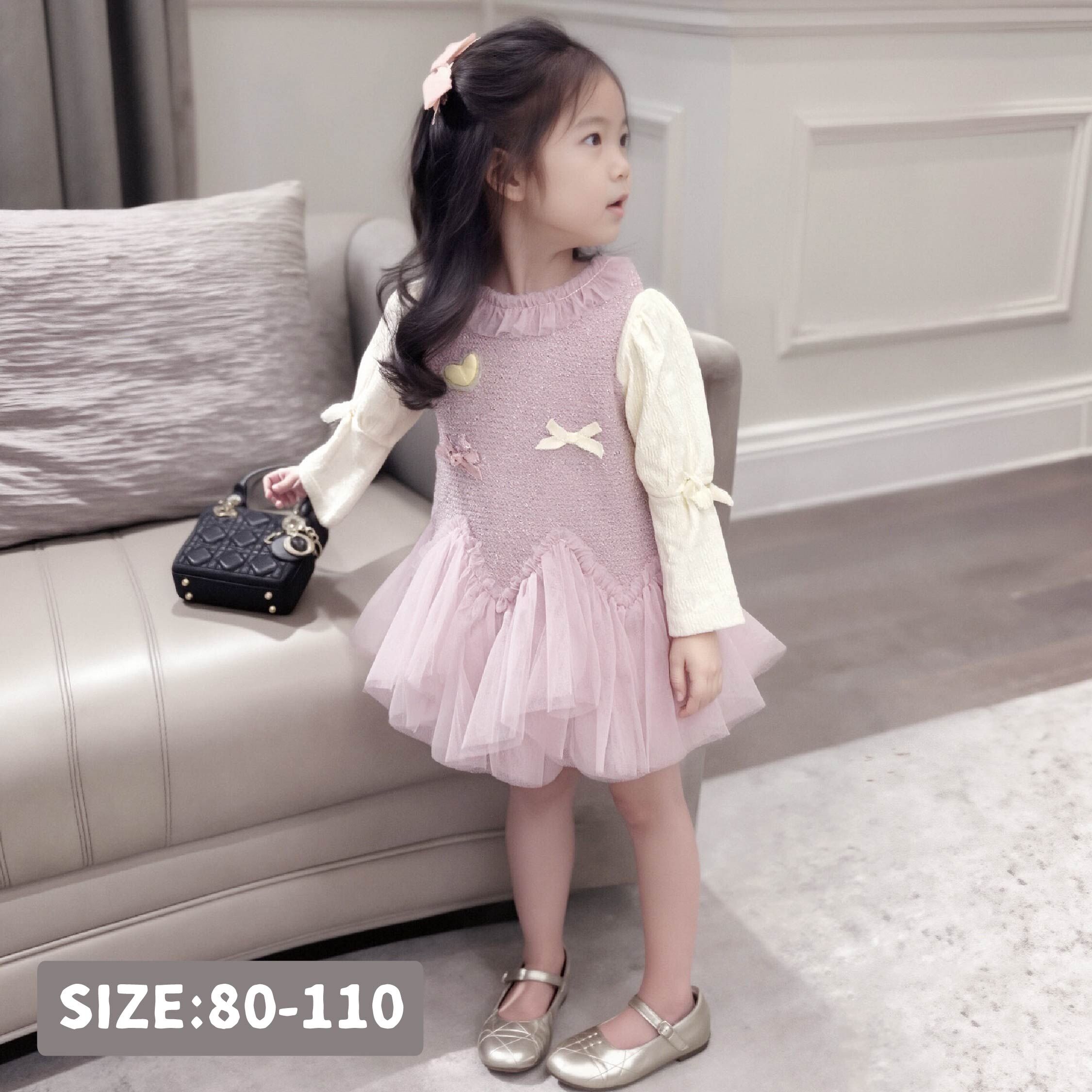 【H55418】甜甜立體愛心兩件式套裝/洋裝