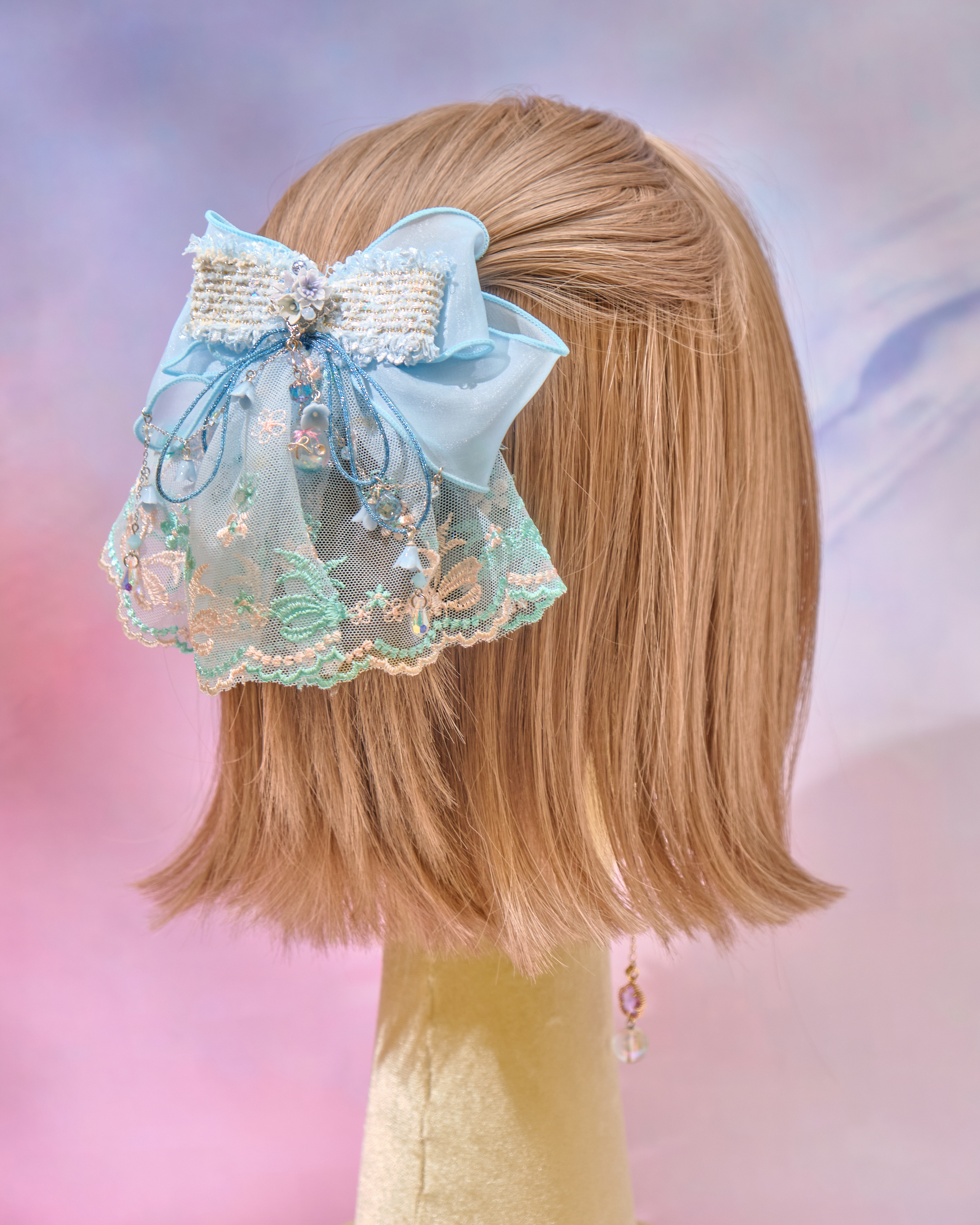 12770 荷葉裙絲帶髮夾