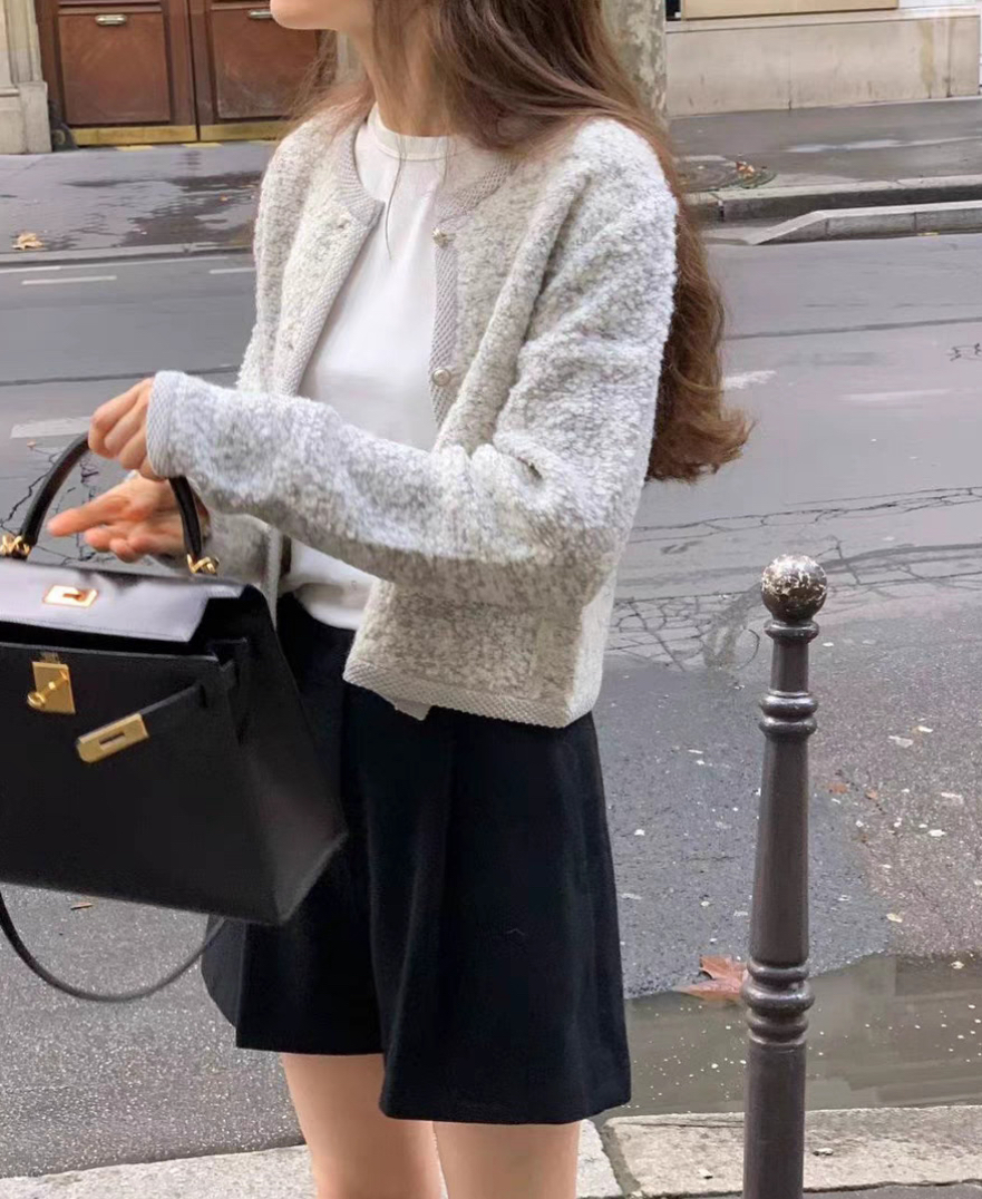 ᴷᴼᴿᴱᴬ 🇰🇷Ounce修身甜美蓬鬆柔軟小香風毛衣(兩色)