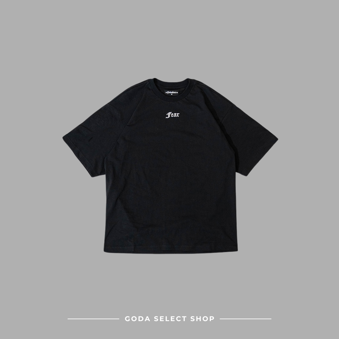 Gotnofears FEAR EMBROIDERED OVERSIZED TEE 恐懼歌德字體繡花寬版短袖上衣 11135102