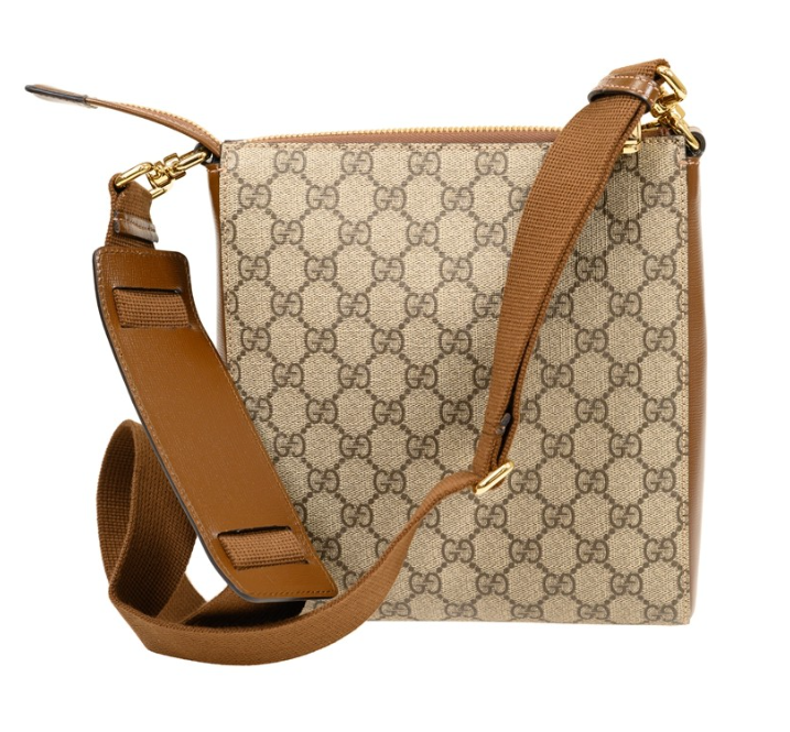 [E] GUCCI BROWN GG SUPREME CROSSBODY BAG, 68102192THG-8563 (EGC74)