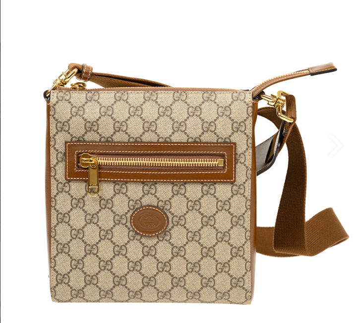[E] GUCCI BROWN GG SUPREME CROSSBODY BAG, 68102192THG-8563 (EGC74)