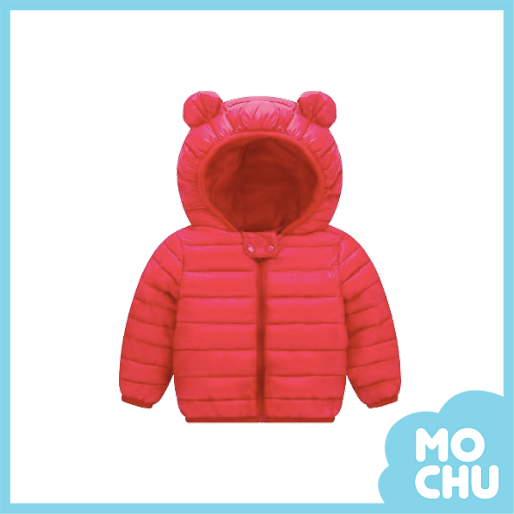 (80.90.110.120碼現貨)純色熊耳連帽羽絨外套