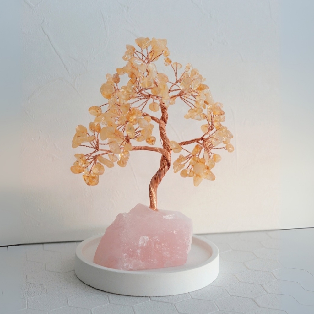 黃水晶水晶樹 原礦底座 /CTY 招財樹 聚財樹 開業創業禮 新鮮人禮物 風水 辦公室擺件 事業運 聖誕禮物禮盒