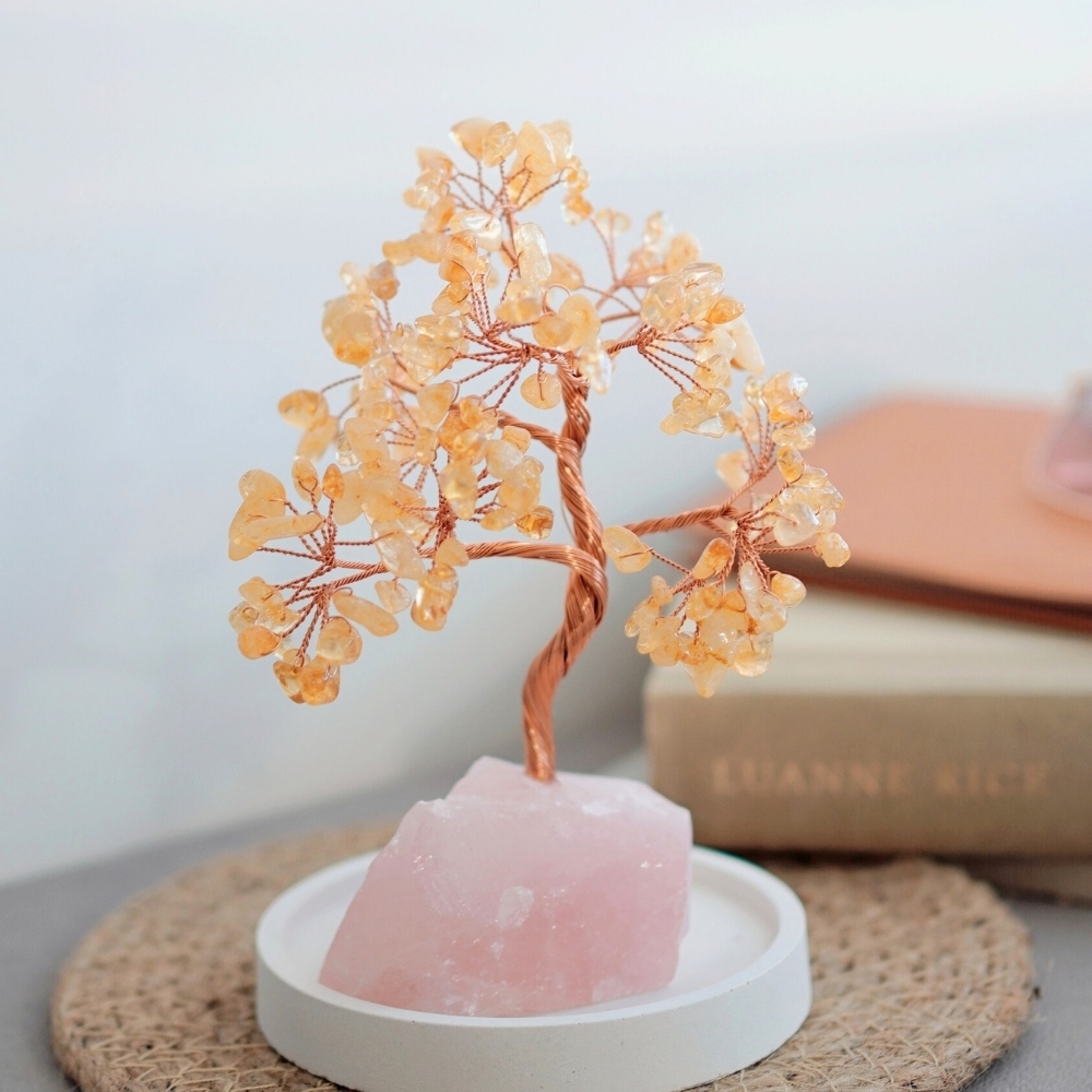 黃水晶水晶樹 原礦底座 /CTY 招財樹 聚財樹 開業創業禮 新鮮人禮物 風水 辦公室擺件 事業運 聖誕禮物禮盒