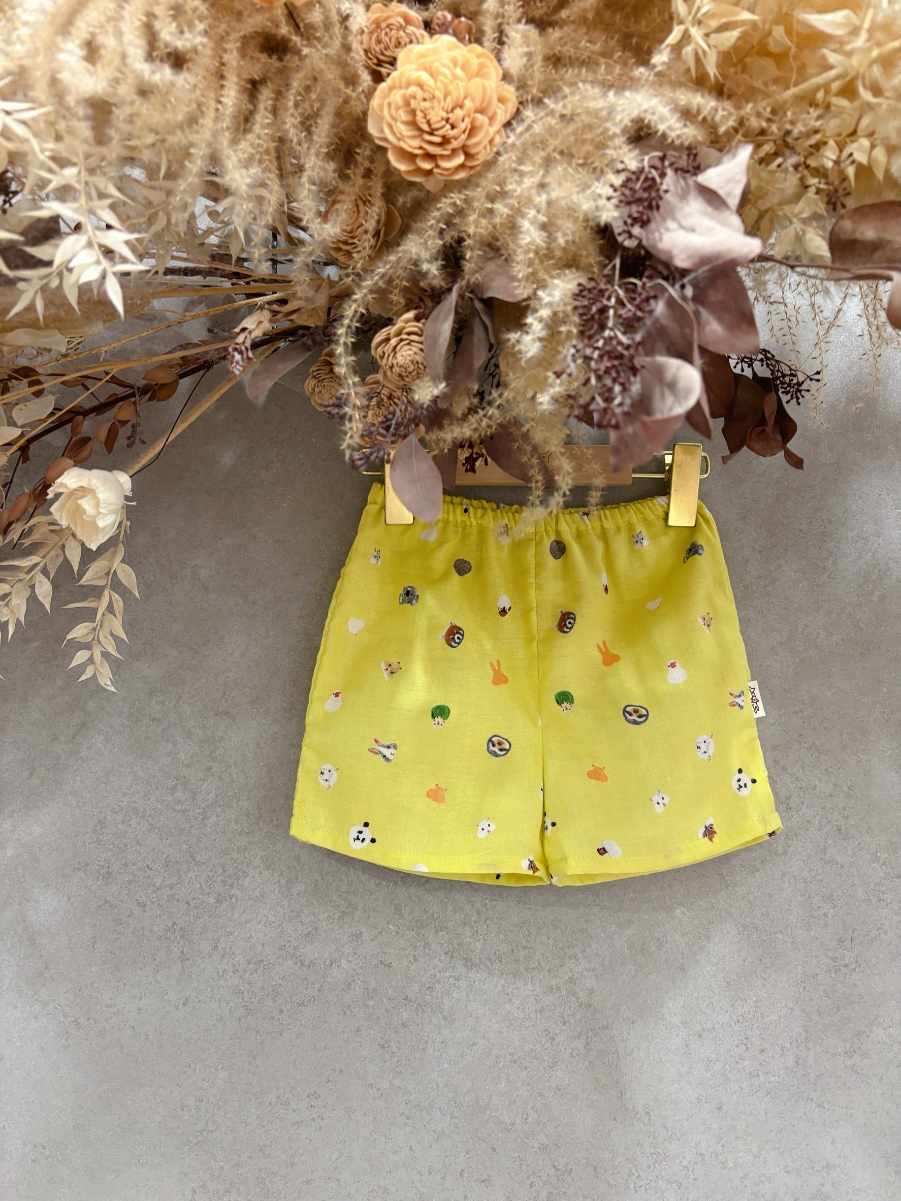 黃綠小動物 短褲(90)