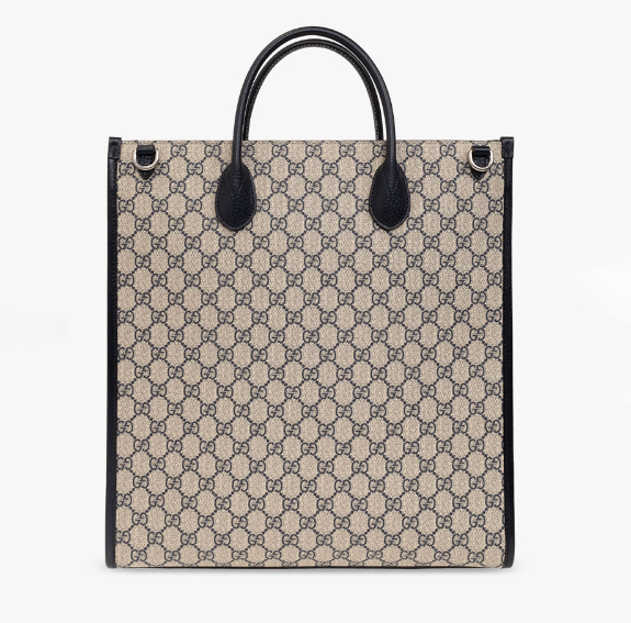 [E] GUCCI BEIGE MEDIUM TOTE BAG WITH INTERLOCKING G, 6741559C2VN-4076 (EGC77)