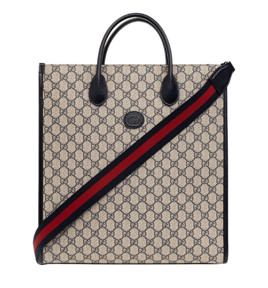 [E] GUCCI BEIGE MEDIUM TOTE BAG WITH INTERLOCKING G, 6741559C2VN-4076 (EGC77)