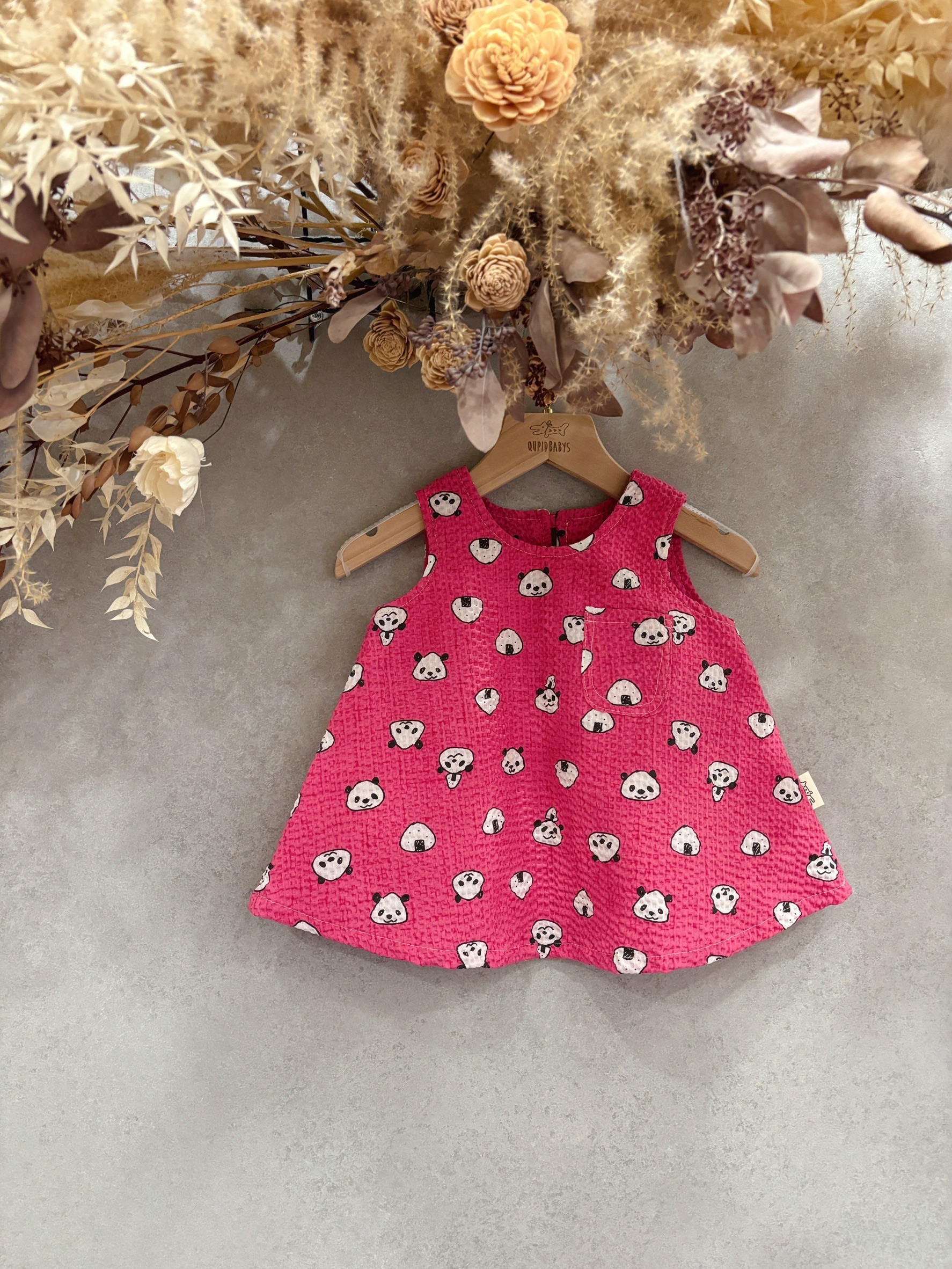 粉熊貓 A字背心(90)