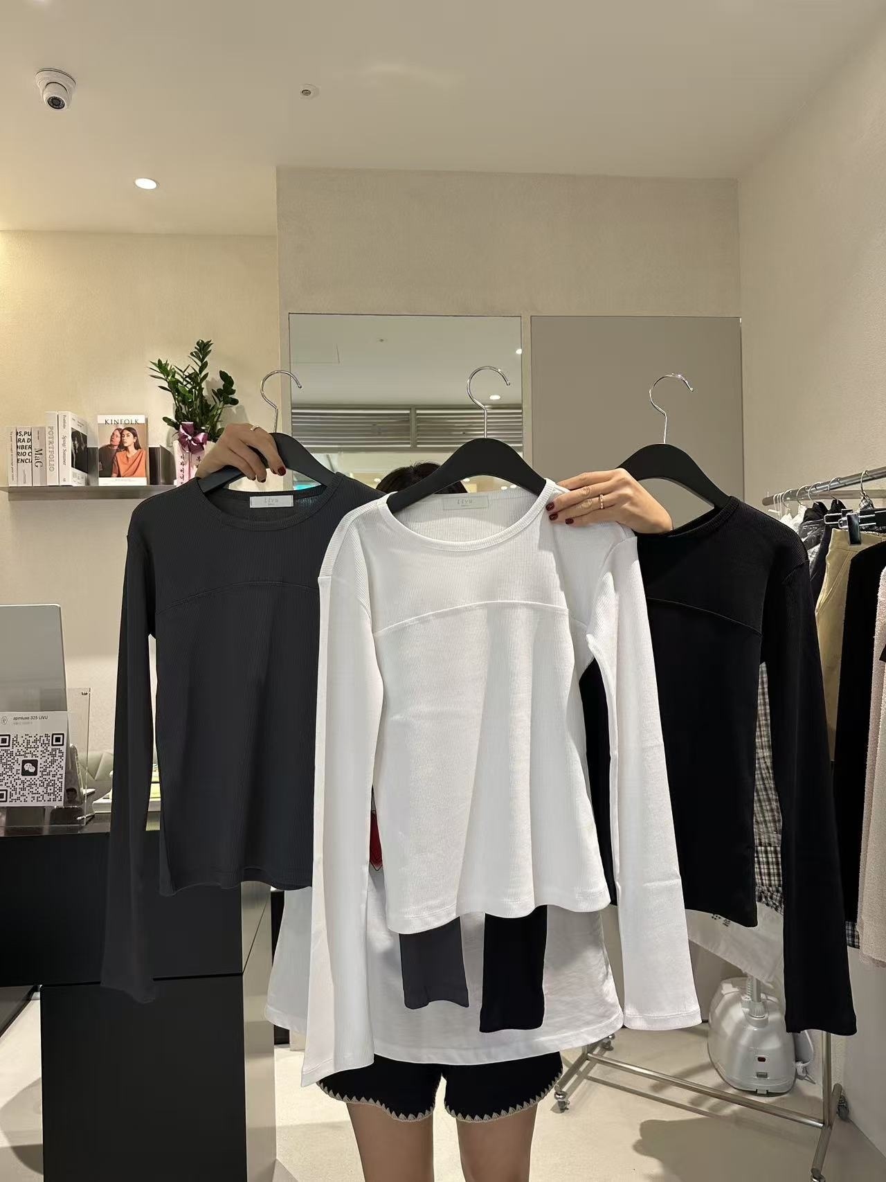 正韓馬甲車線長袖上衣