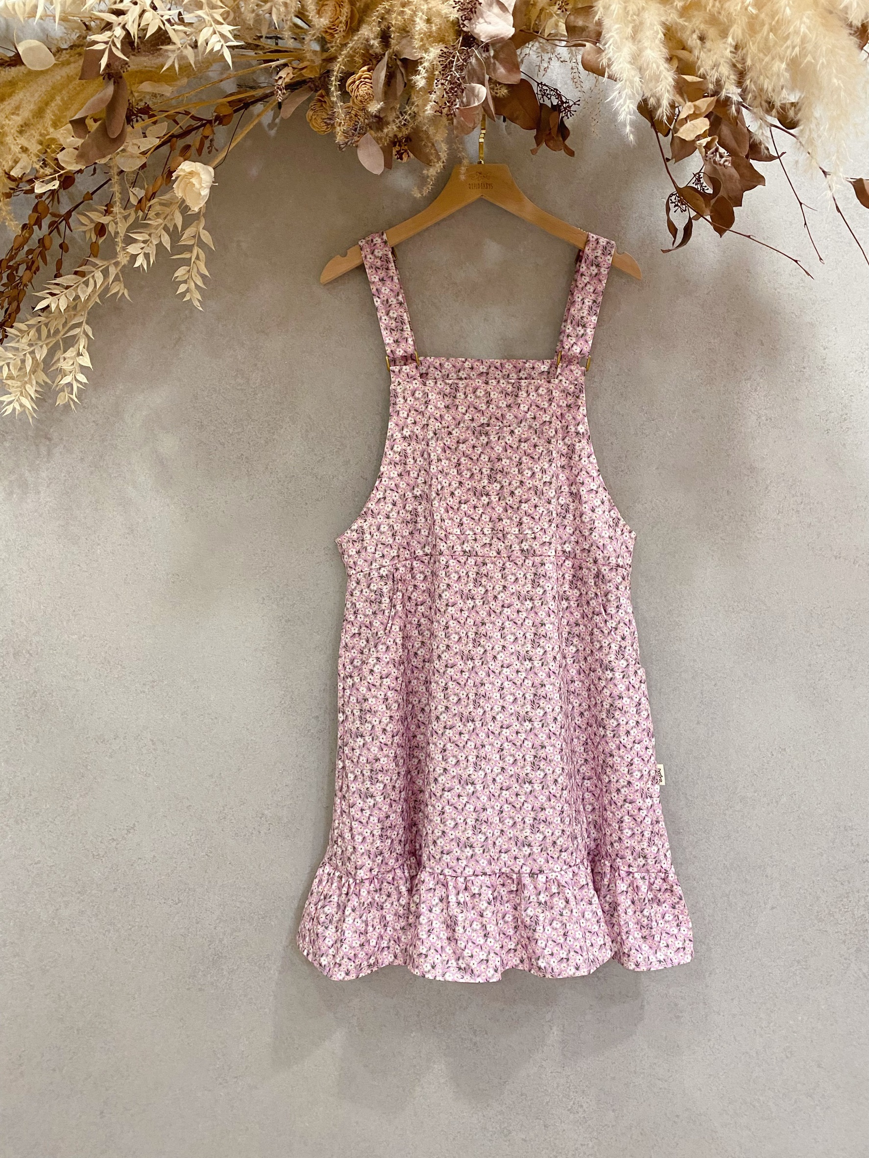 粉粉小碎花 媽咪仙度瑞拉短洋裝1.0