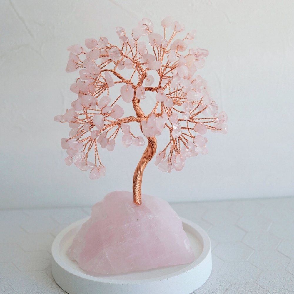 粉晶水晶樹 原礦底座 /CTR 人緣桃花運 開運禮物 居家擺件 結婚禮物 伴娘禮物 姊妹禮 愛情順利 聖誕禮物禮盒