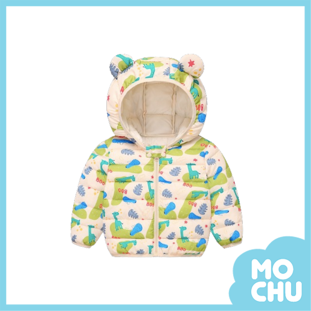 長頸鹿熊耳連帽羽絨外套