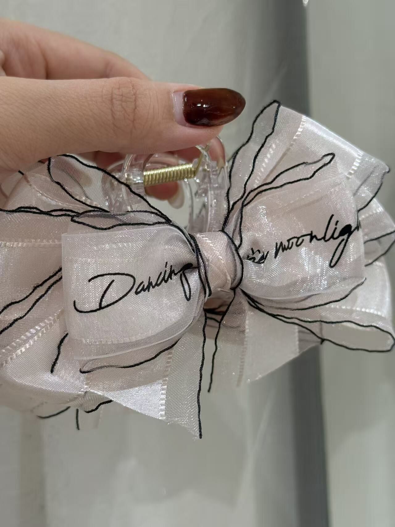 粉色蝴蝶結抓夾