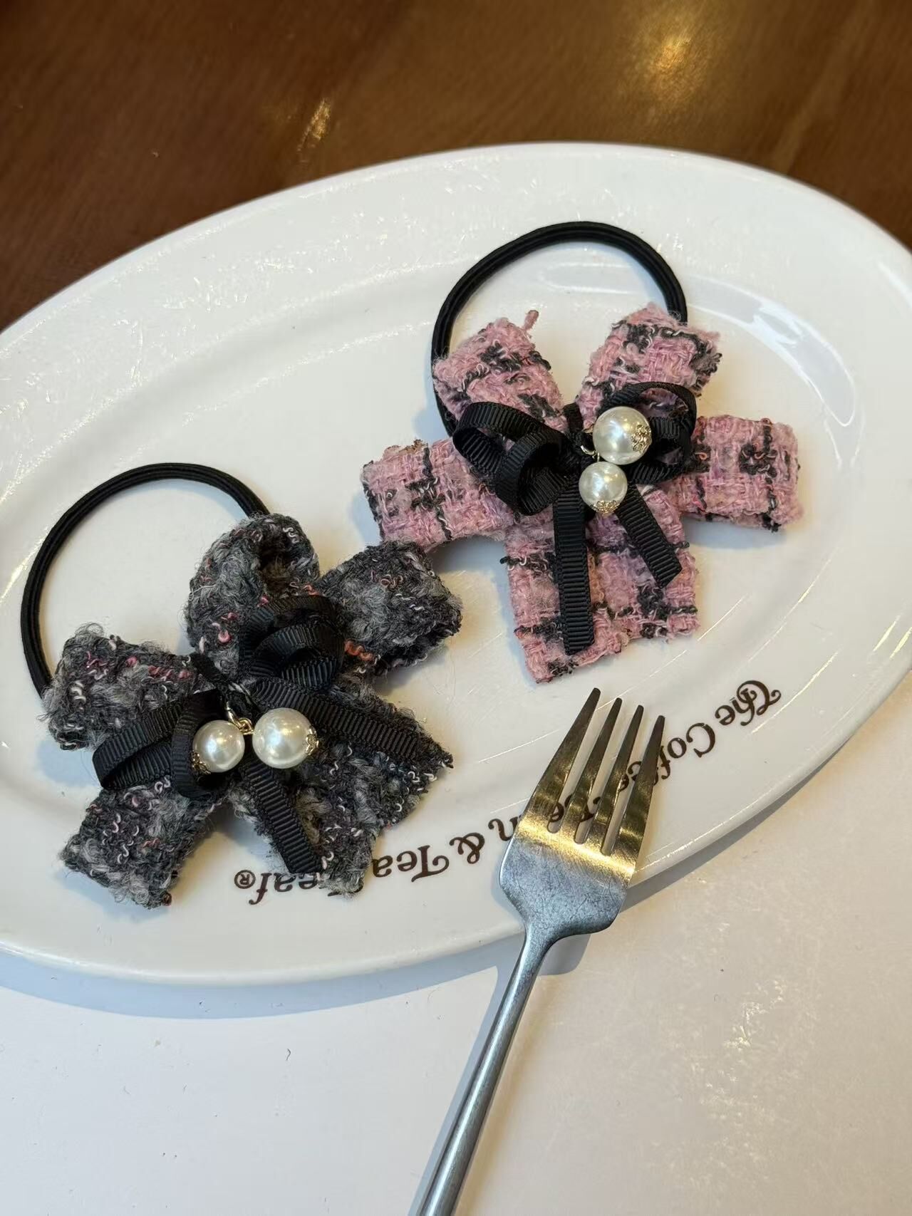 兩色小香風蝴蝶橡筋