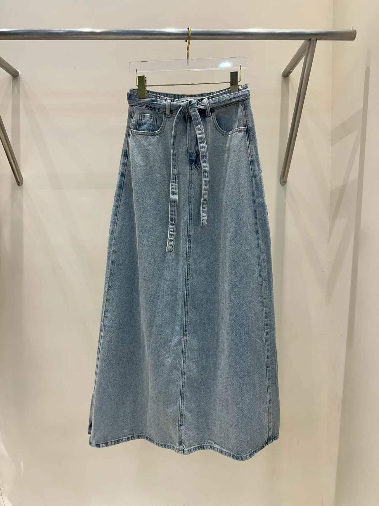 🥰K2162  ▶️牛仔長裙 (只有S)👉W:cm H:cm L:cm