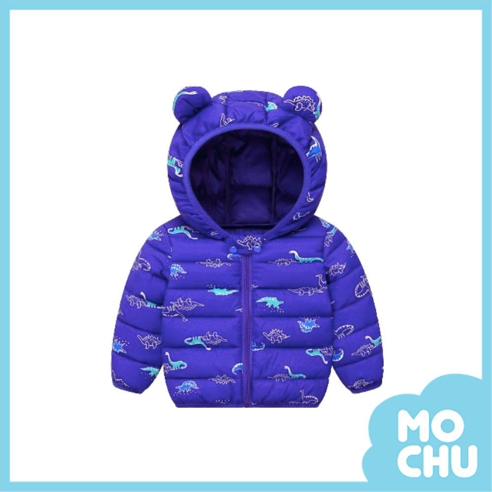 線條恐龍連帽羽絨外套(二色)