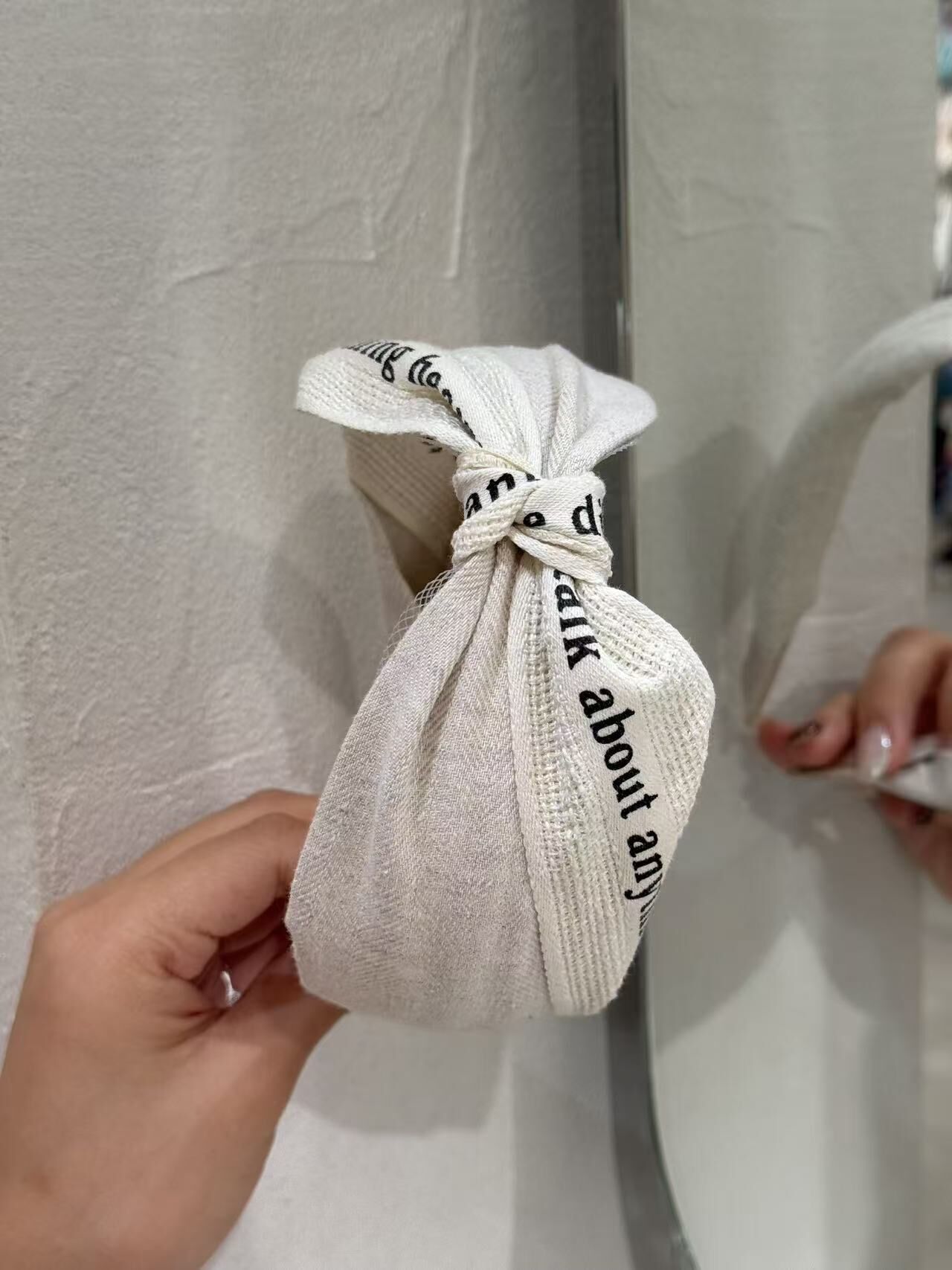 棉麻拼布字母頭箍