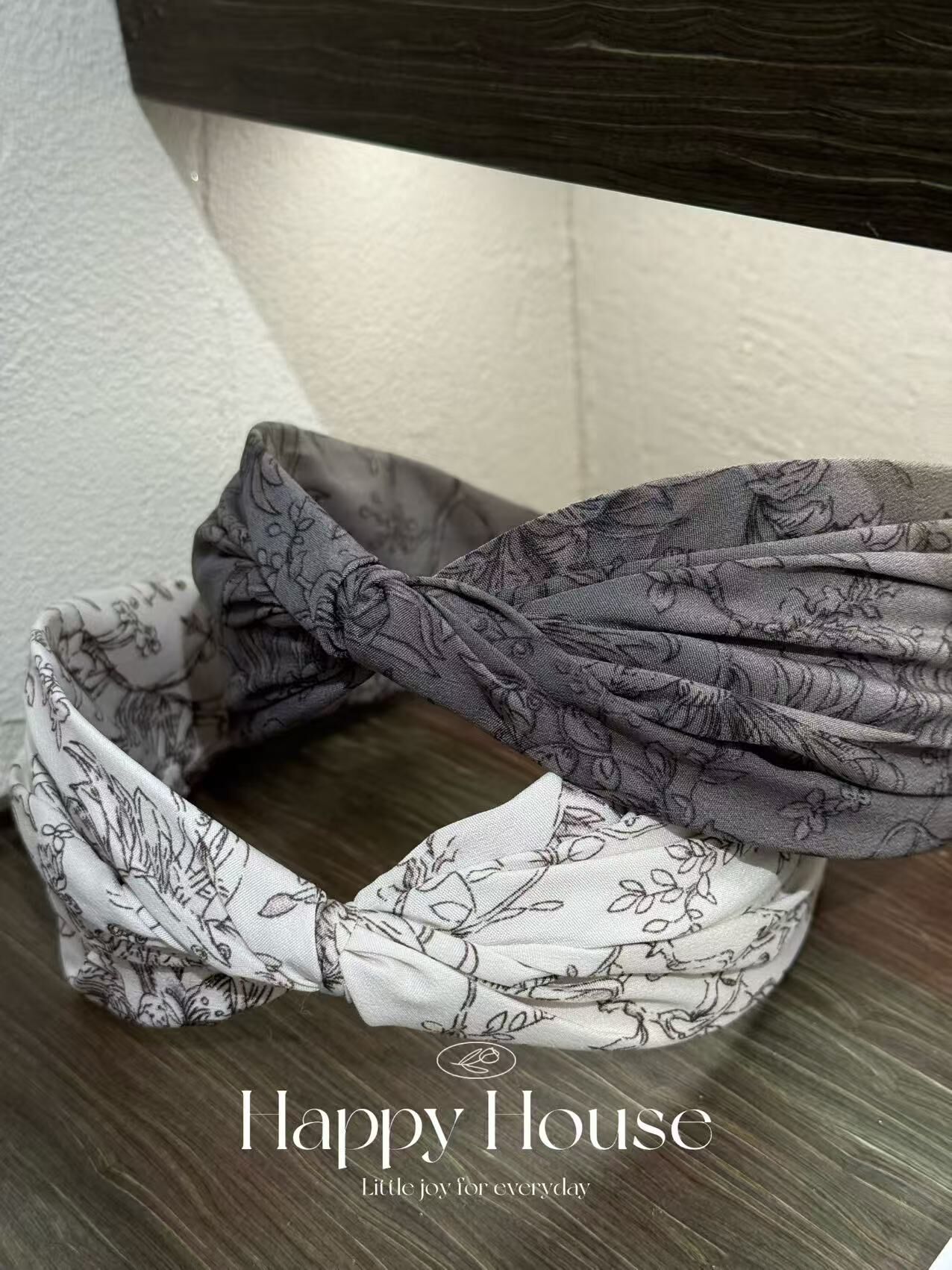 兩色紐結暗花頭箍