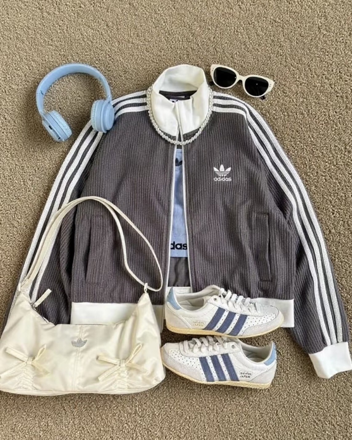 <辣妹必備😍> Adidas Originals Top KNIT TRACK 立領 針織 運動 外套 短版 3色