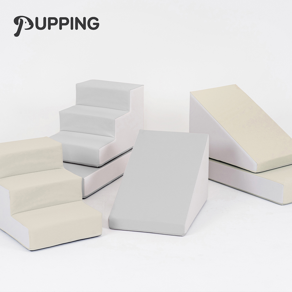 預購【PUPPING】韓國寵物防滑樓梯 - 淺灰色