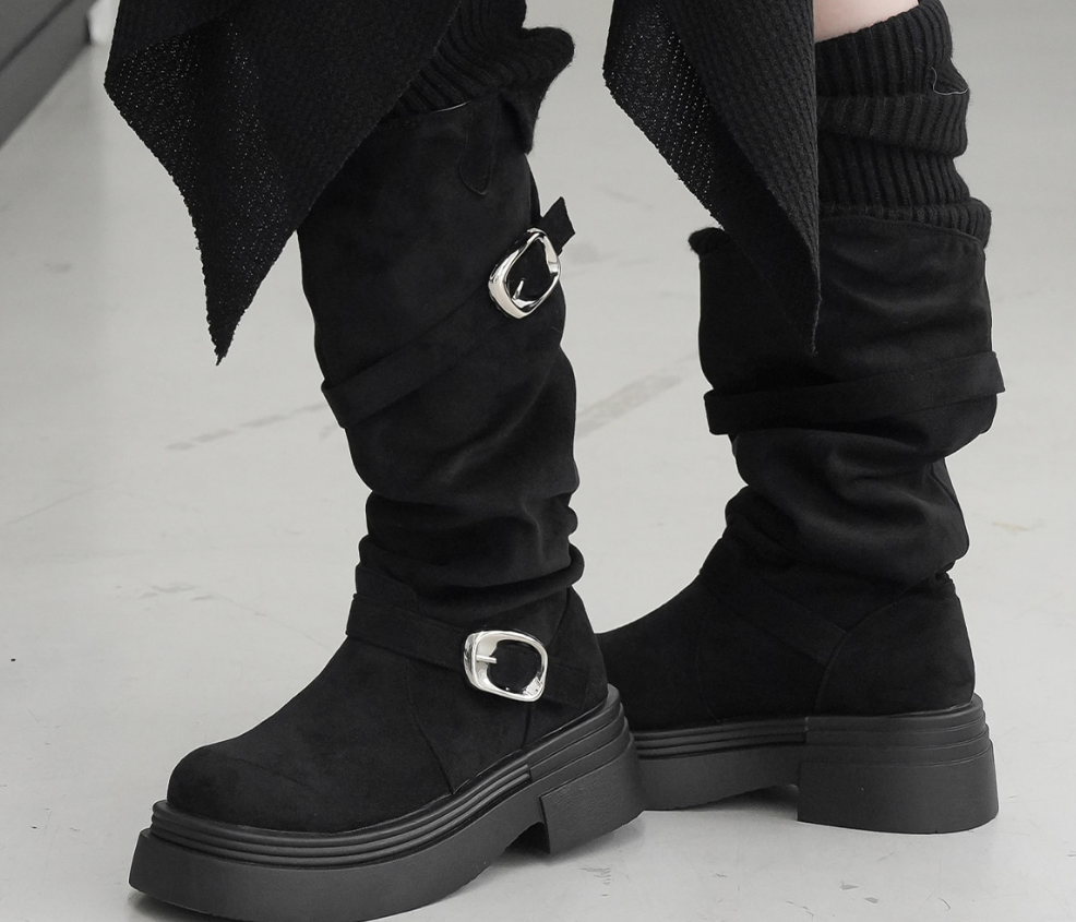 【代購】Binary01 Hetin 絨面革靴子 中筒靴 長靴 絨面