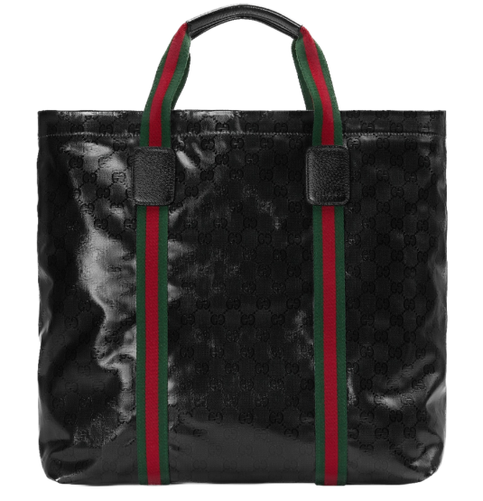 [E] GUCCI BLACK MEN'S BAG GG CRYSTAL MEDIUM TOTE BAG, 763287FACKN-1064 (EGC83)